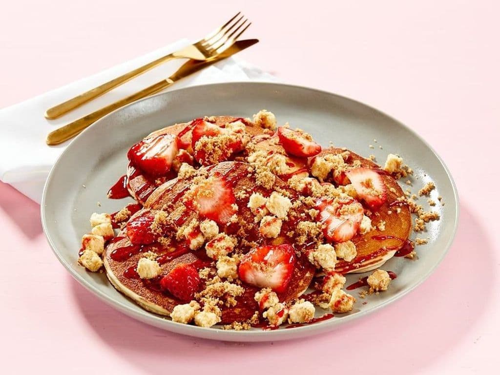 Strawberry Cheesecake Pancakes