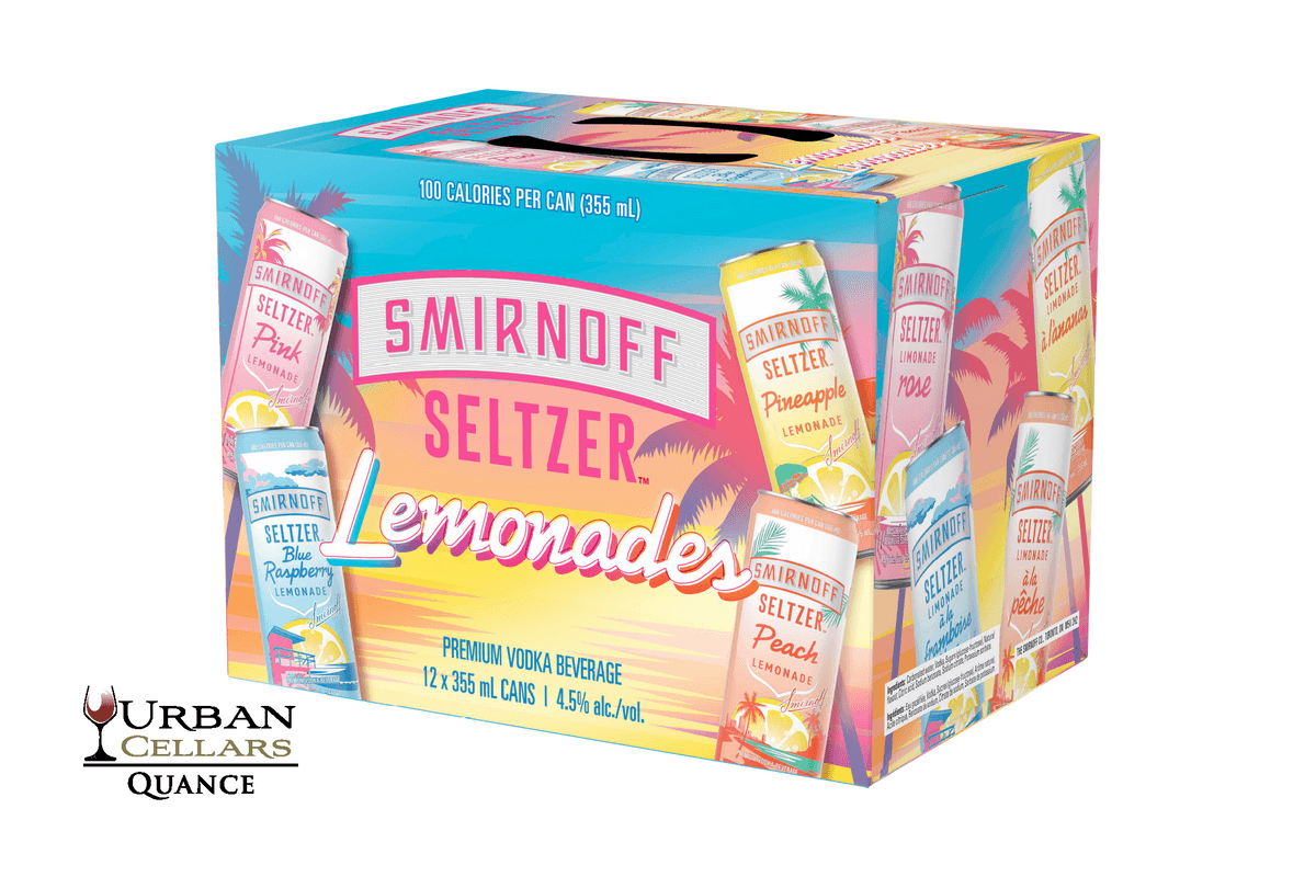 Smirnoff Lemonade Seltzer Mixer (12 x 355 ml)