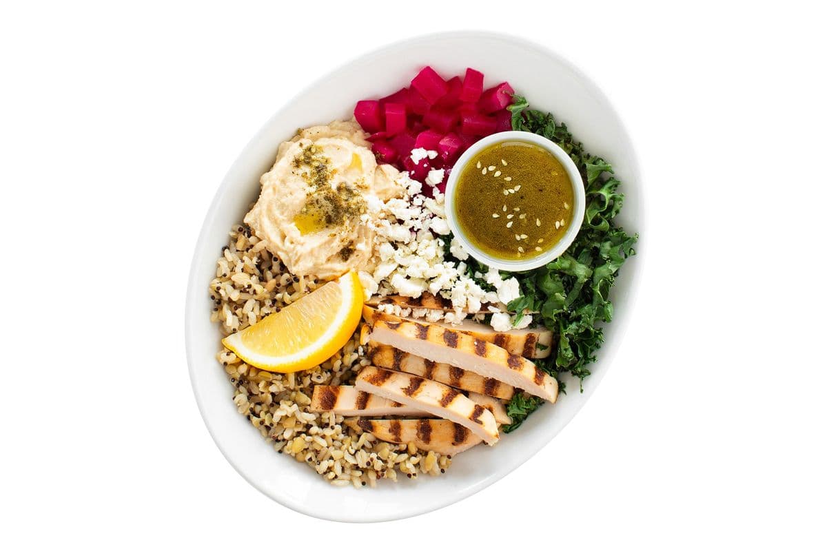 Grilled Chicken and Hummus Bowl