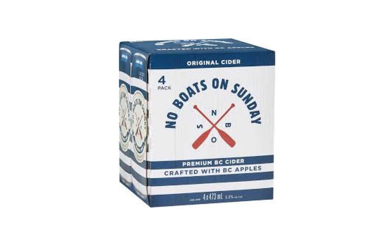 NO BOATS ON SUNDAY PREMIUM CIDER 4 PACK (1 x 473 ML)