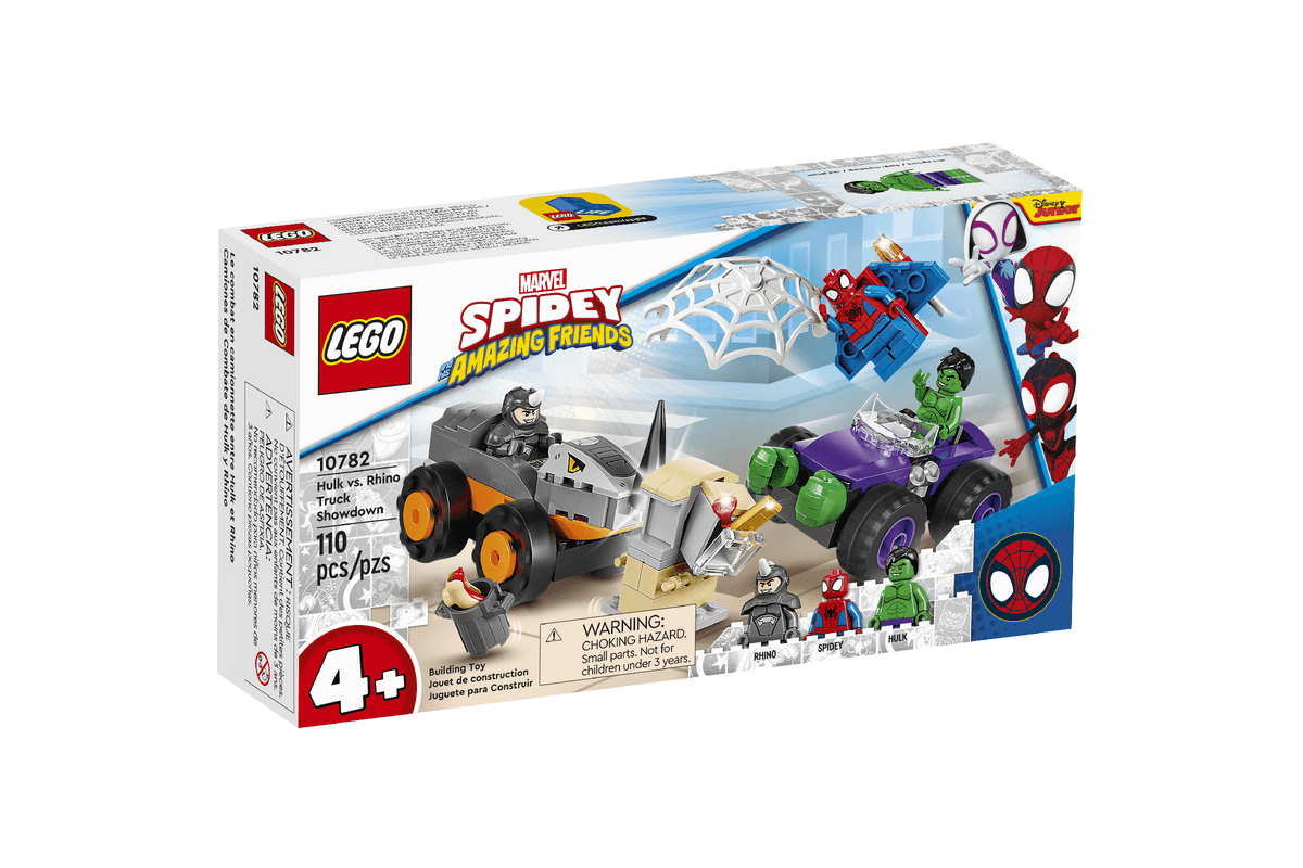 LEGO Marvel Spidey And His Amazing Friends Hulk vs. Rhino Truck Showdown