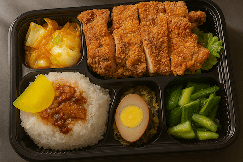 Deep-Fried Boneless Chicken Thigh Bento / 香酥雞排便當
