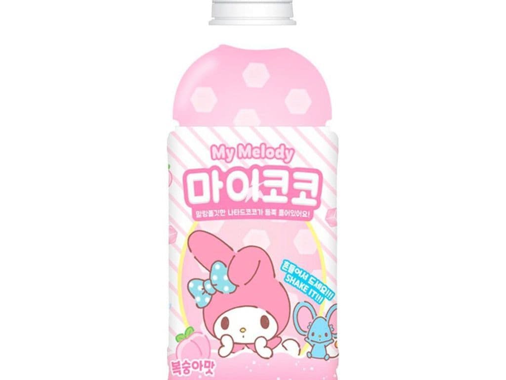 My Melody Peach Nata de Coco Drink (340mL)