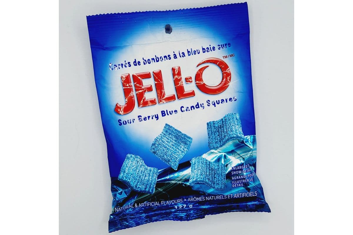 JELL-O Sour Berry Blue Candy Squares (127 g)
