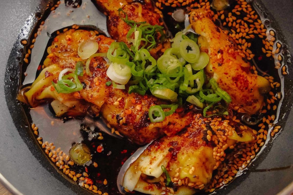 Pork and corn wonton with chili oil sauce|10pcs
