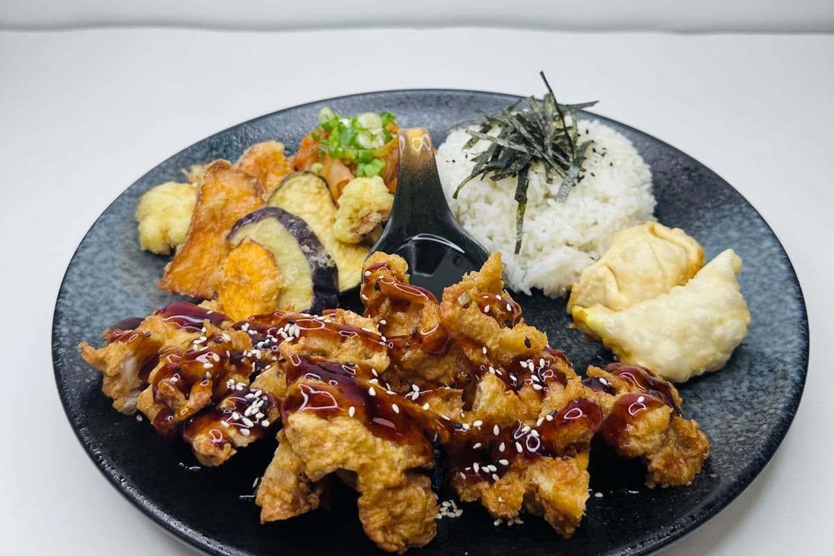 C9. Gillette Pork Chop Omurice Bento Box