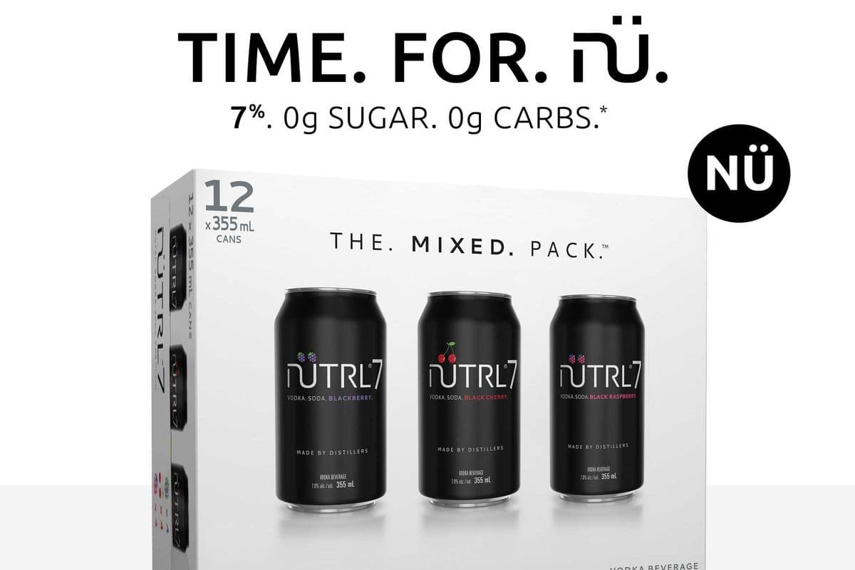 Nutrl 7 Vodka Soda Mixed Pack (12 x 355ml cans)