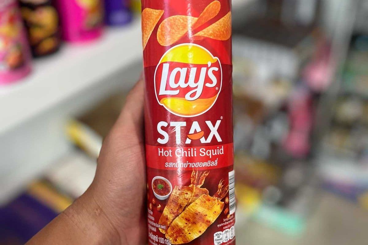 (VIETNAM) LAY'S STAX HOT CHILI SQUID - 100G