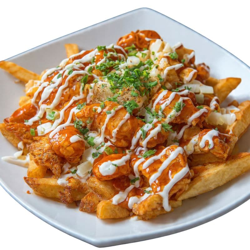 Buffalo Chicken Poutine - Fried
