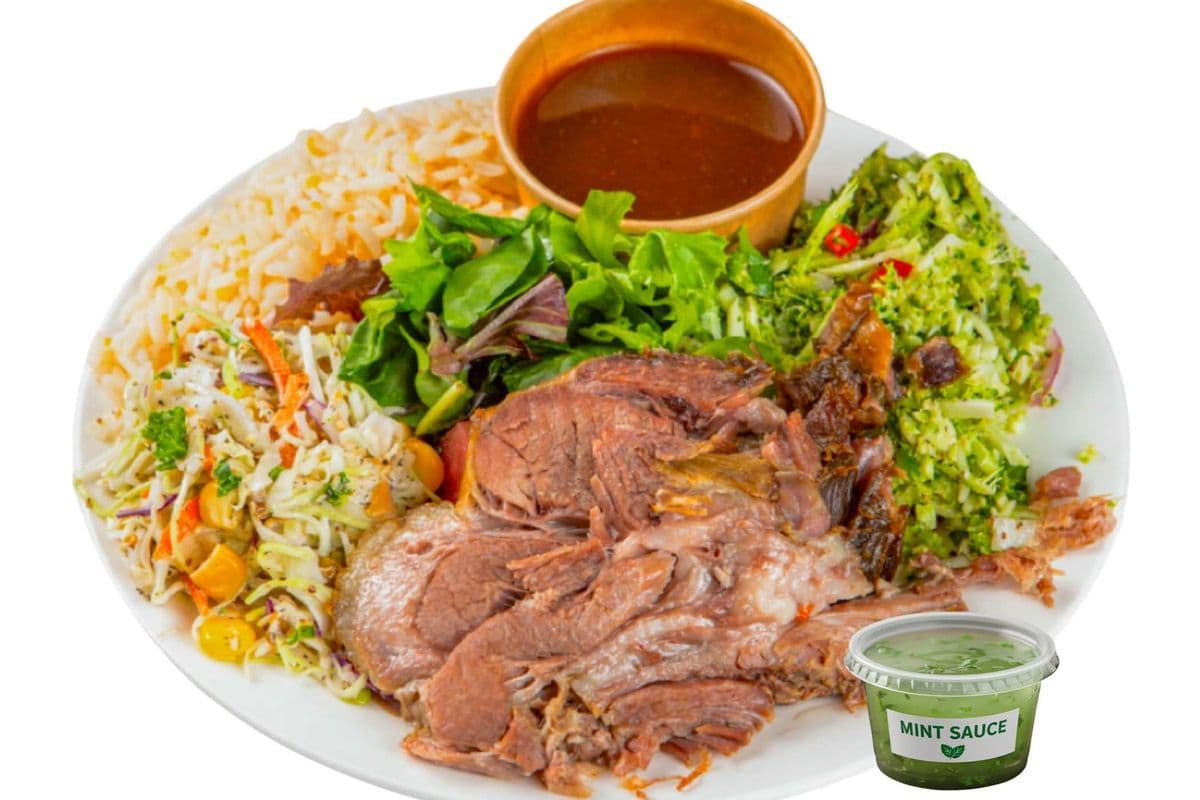 Salad Rice Lamb Meal