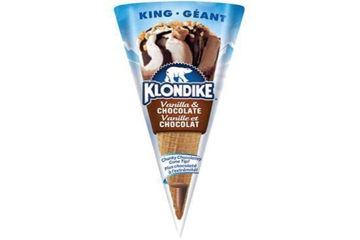 KLONDIKE VANILLA & CHOCOLATE FROZEN CONE (180ML) (240 Cal)