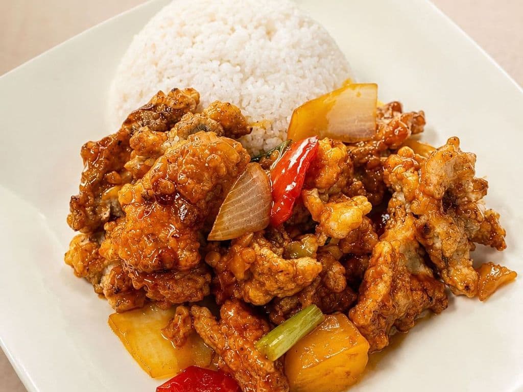 520. Sweet and Sour Beef on Rice