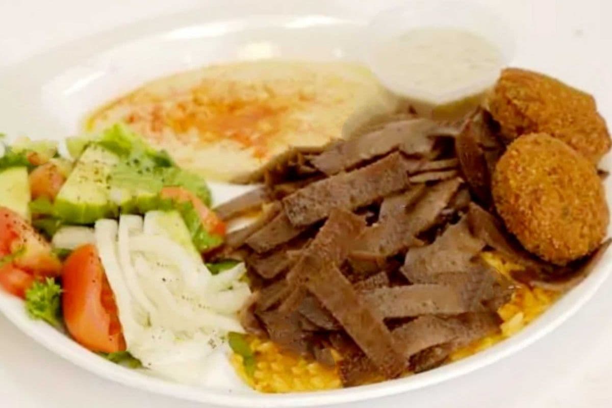 Mixed Beef and Falafel Plate