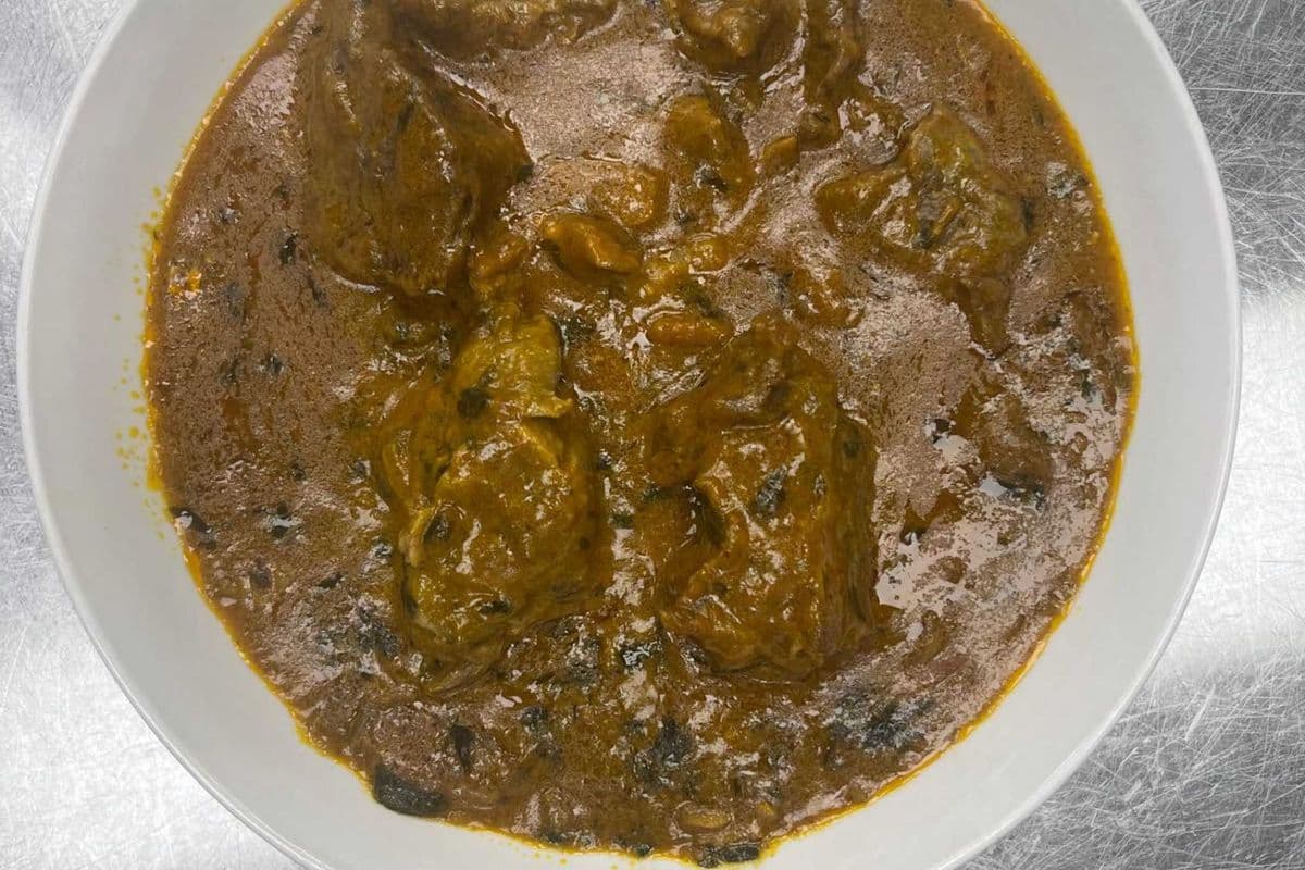 Ogbono soup with pounded yam