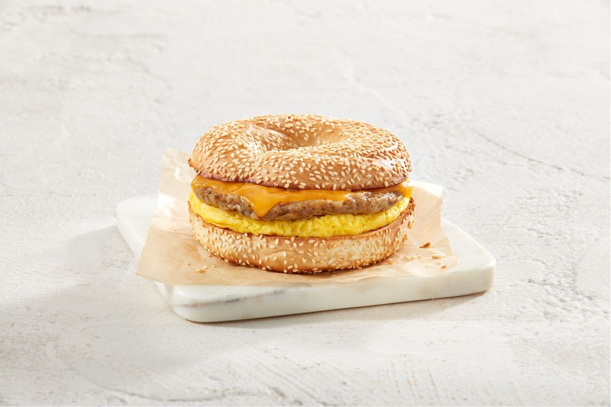 Sausage, Egg, and Cheese on a Bagel