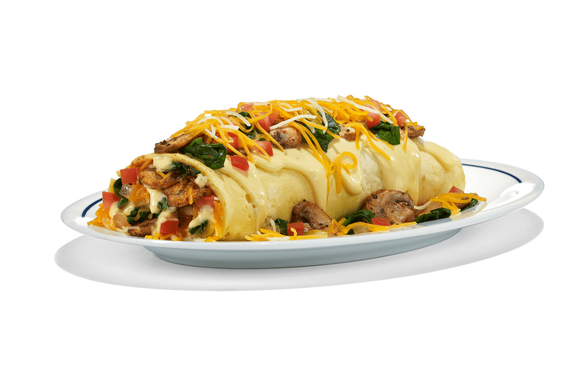 Spinach and Mushroom Omelette