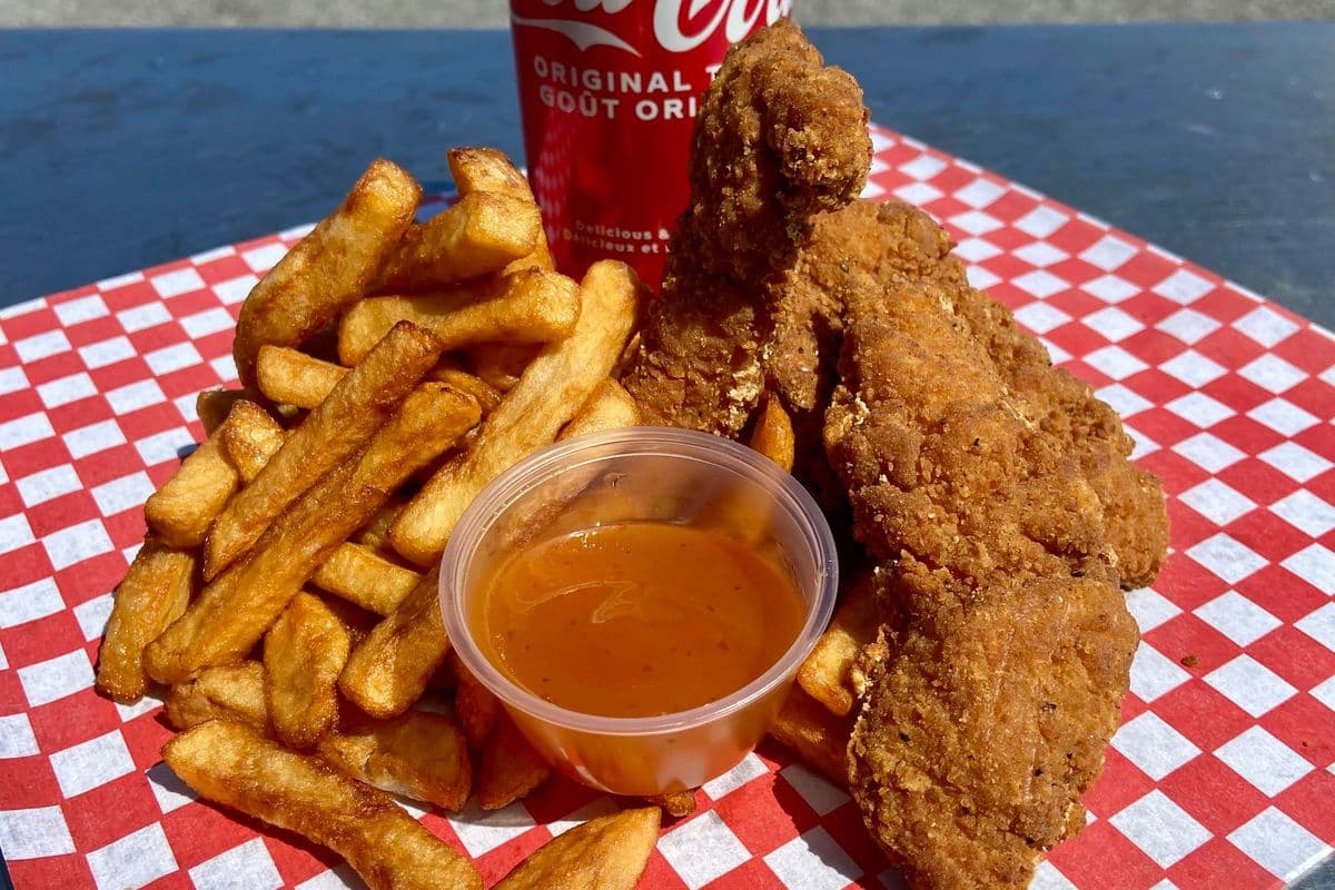 Combo Number Nine - Chicken Tenders (4 pcs), Fries, and Canned Drink