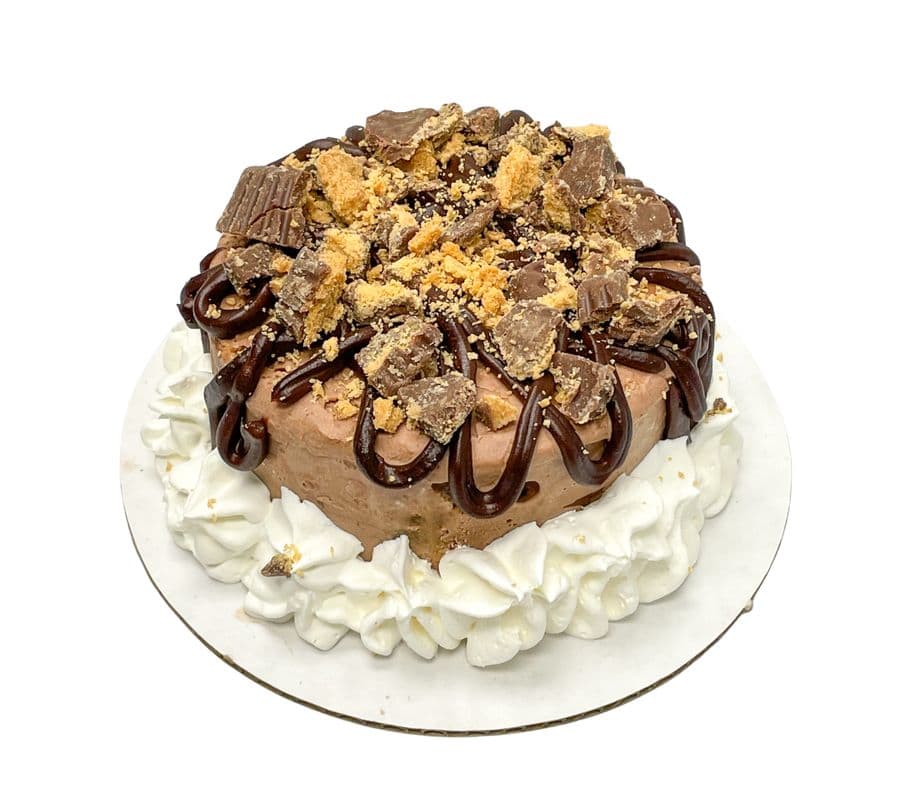 Mini Chocolate Peanut Butter Cup Ice Cream Cake