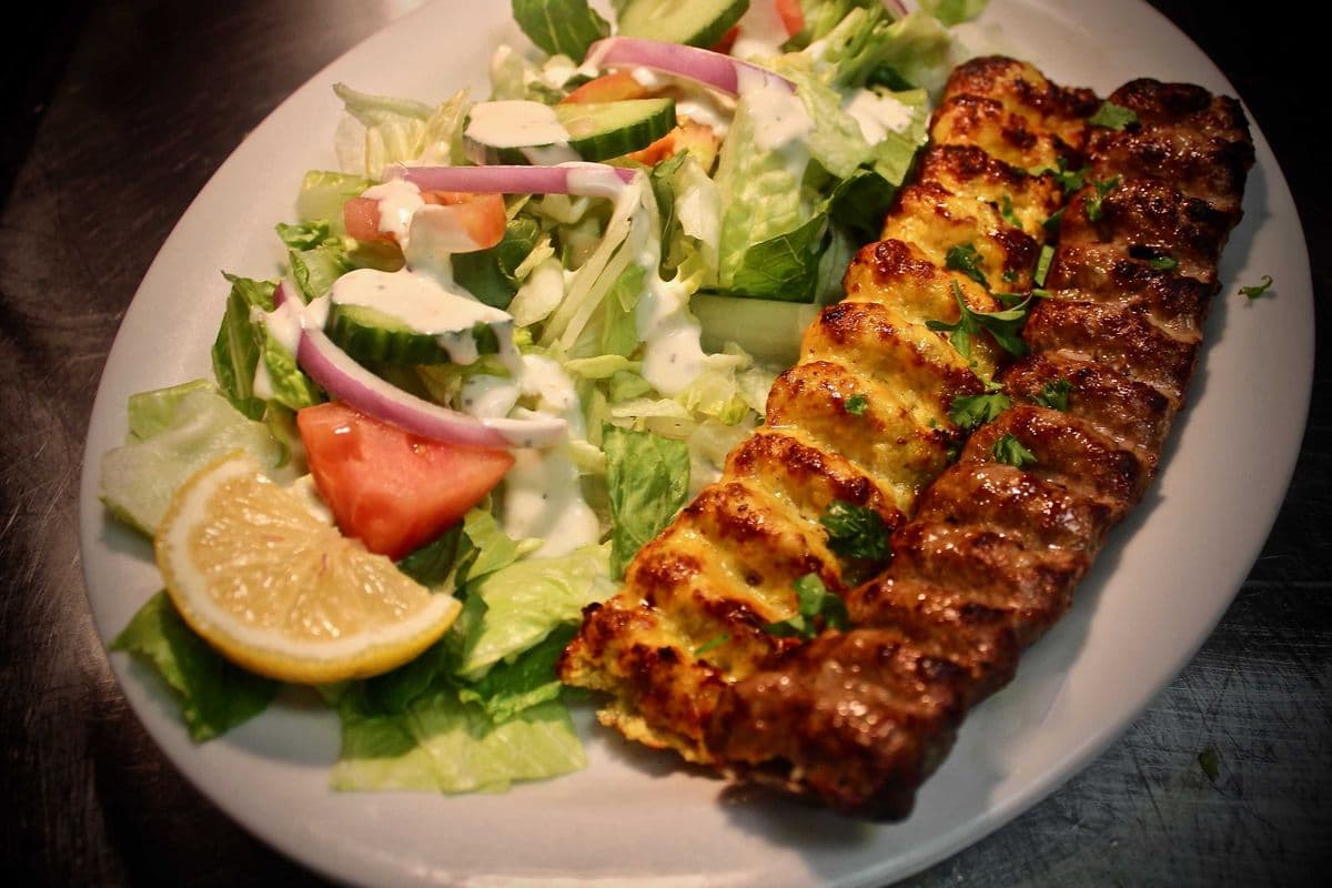 Naan and Kabob (Mixed Shami)