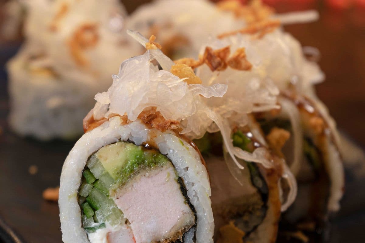 Salmon Sashimi and Katsu Roll