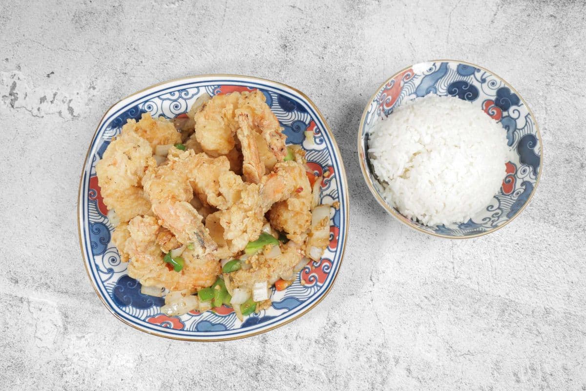 67. Crevettes croustillants au sel et poivre