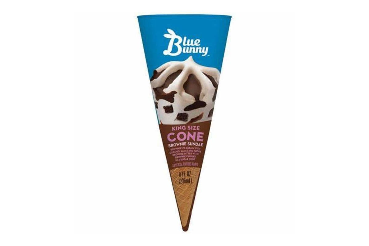 Blue bunny brownie sunday KS cone (236 ml)