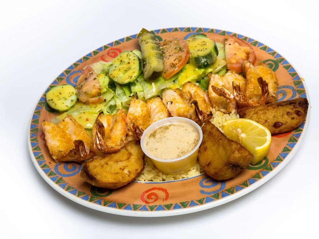 Assiettes de 8 Crevettes papillons/ 8 Butterfly Shrimp plate
