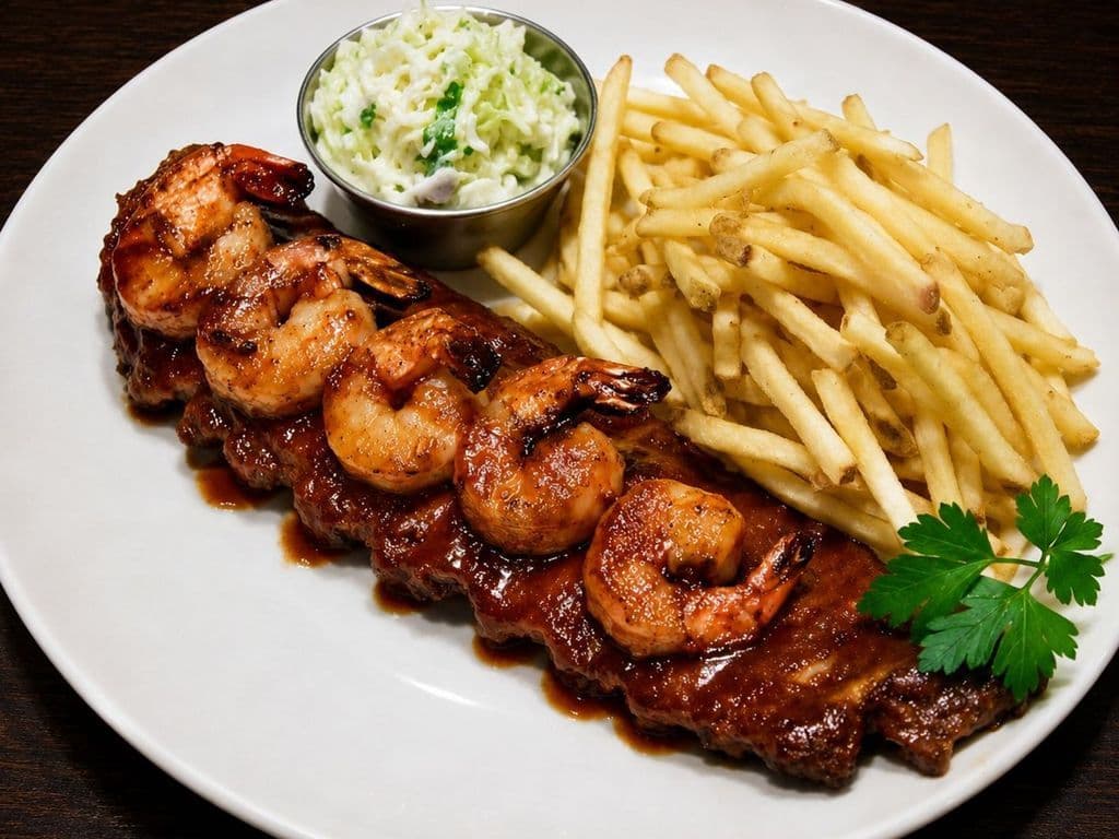 Côtelettes et crevettes / Ribs and Shrimps