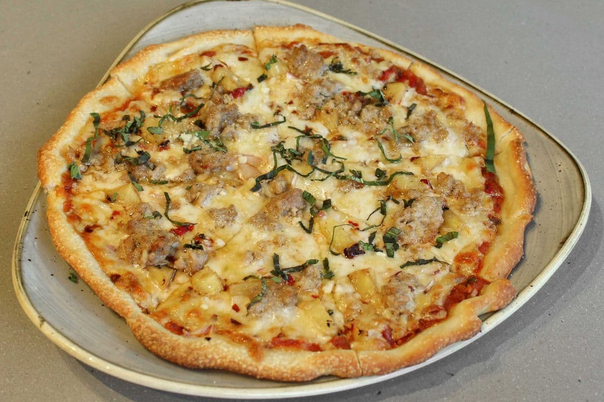 House-Made Sausage Thin Crust Pizza