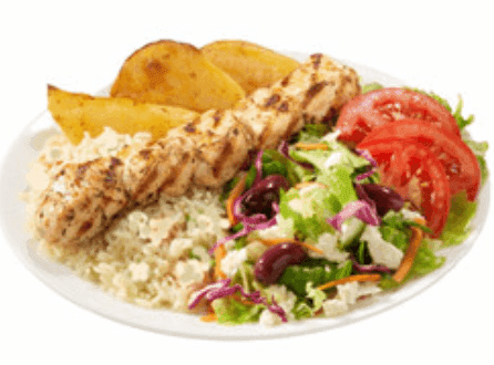 Grilled Chicken Souvlaki Platter