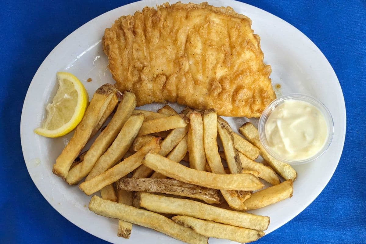 1 PC Halibut and fresh cut fries (950 Cal)