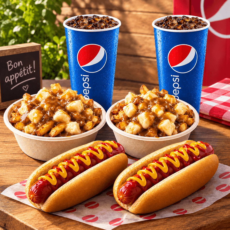 Fiesta Poutine : 2 Trios Hot-dog Poutine / Fiesta Poutine: 2 Hot Dog Poutine Trios