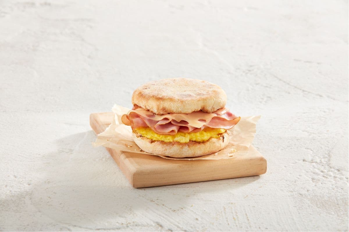 Ham, Egg, and Cheese on an English Muffin
