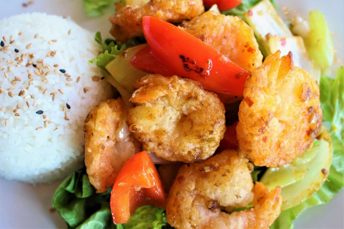 W6 Crevettes citronnelle / W6 Lemongrass Shrimp ( Avec Soupe )