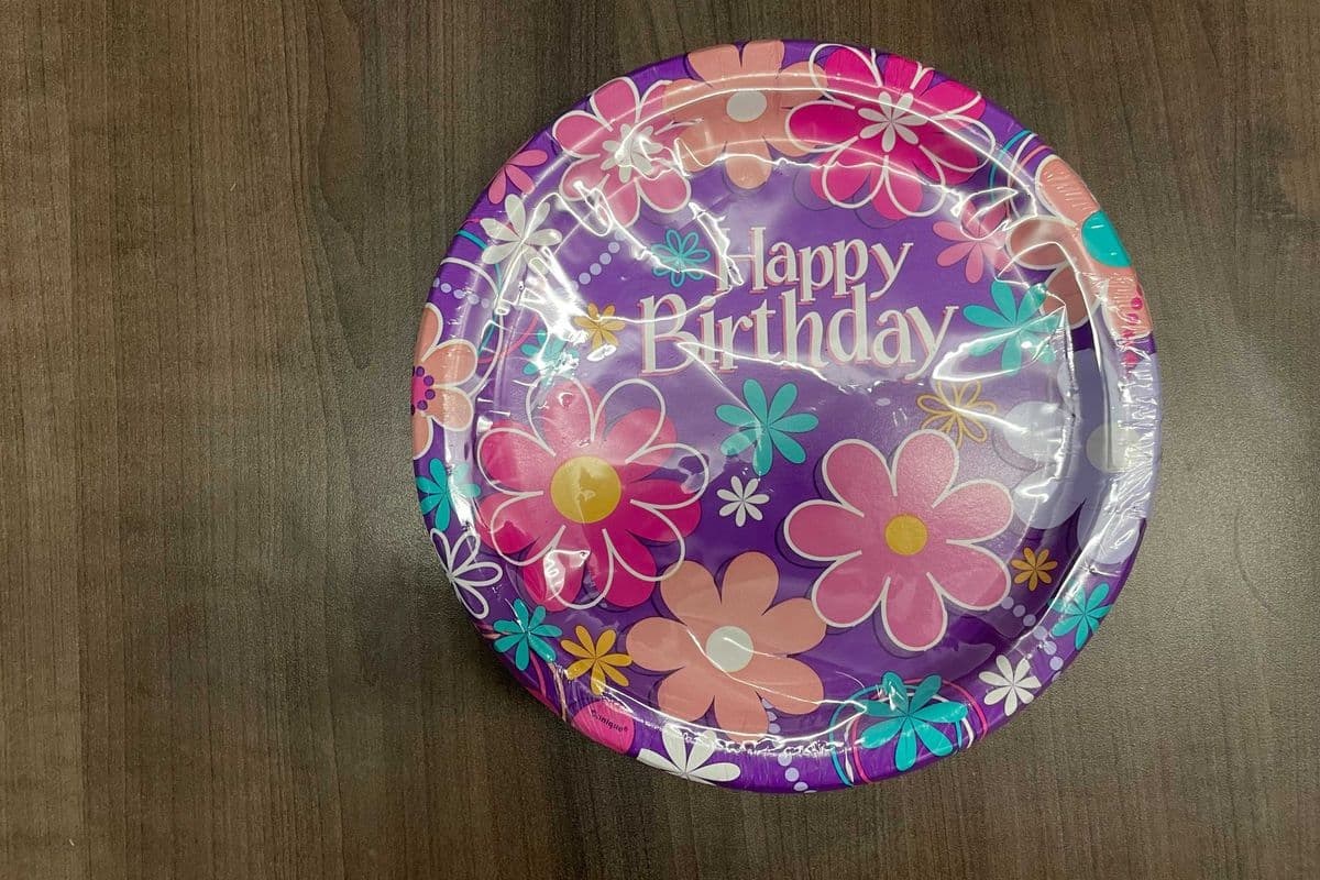 Bday Blossom 9'' Plate 8pk (8 Pack)