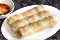 GF2. Fresh Shrimp Salad Rolls with Fish Sauce (3 Pcs)