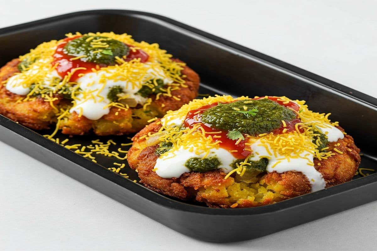 Aloo Tikki Chaat (Two Pieces)