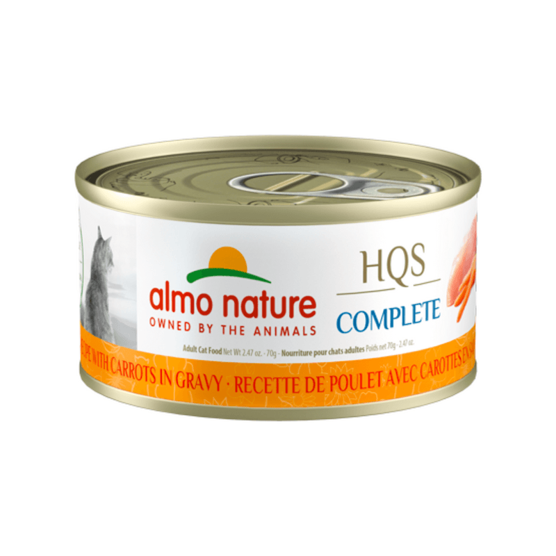Almo Nature Wet Cat Food - HQS Complete Chicken with Carrots in Gravy Canned (70 g)