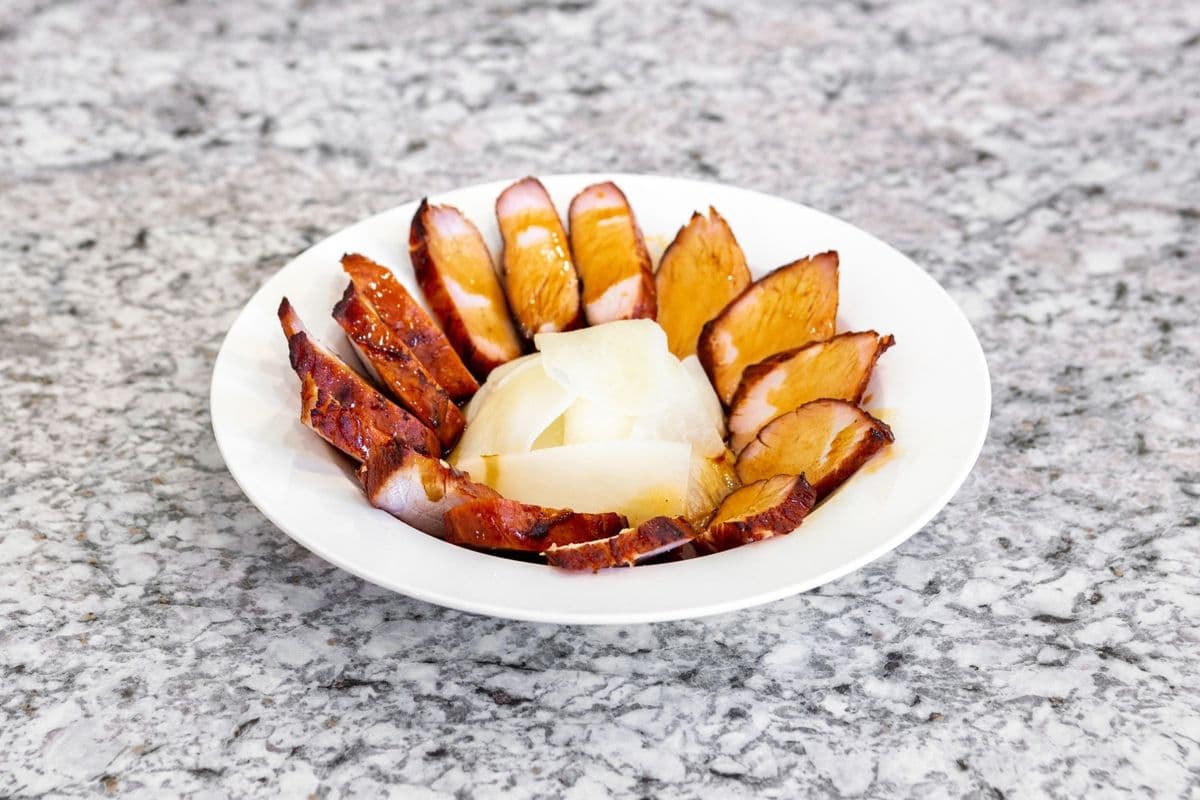 BBQ Pork with Pickled Radish