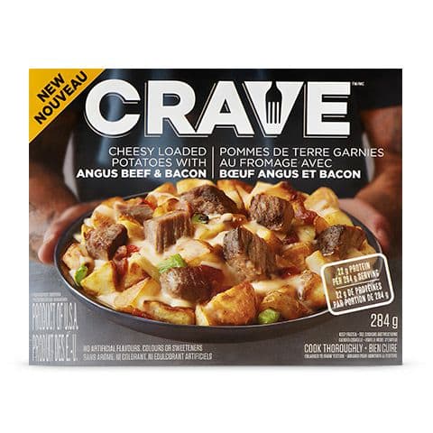 CRAVE Cheesy Loaded Potatoes With Angus Beef Frozen Meal