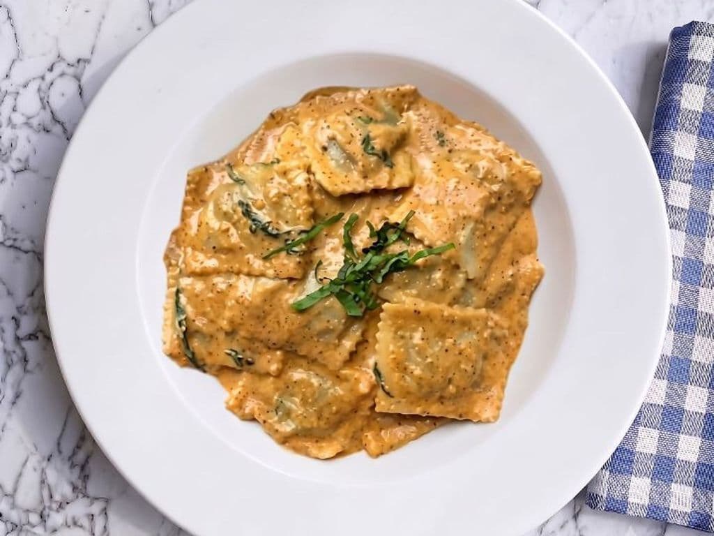 Plant-based Leek & Mushroom Ravioli