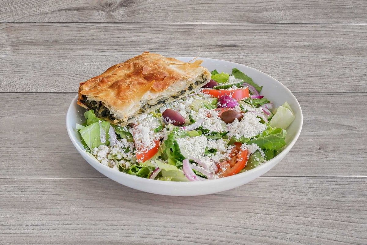 Spinach Pie (Spanakopita) and Salad