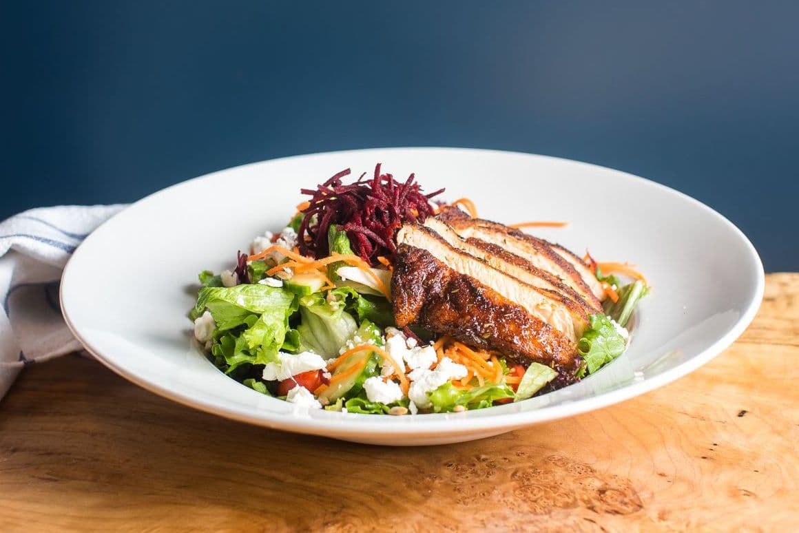 Blackened Chicken and Goat Cheese Salad