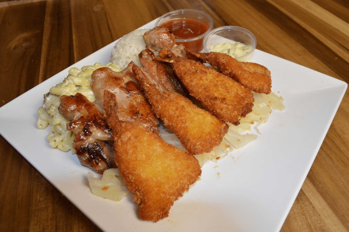 Shrimp and BBQ Chicken