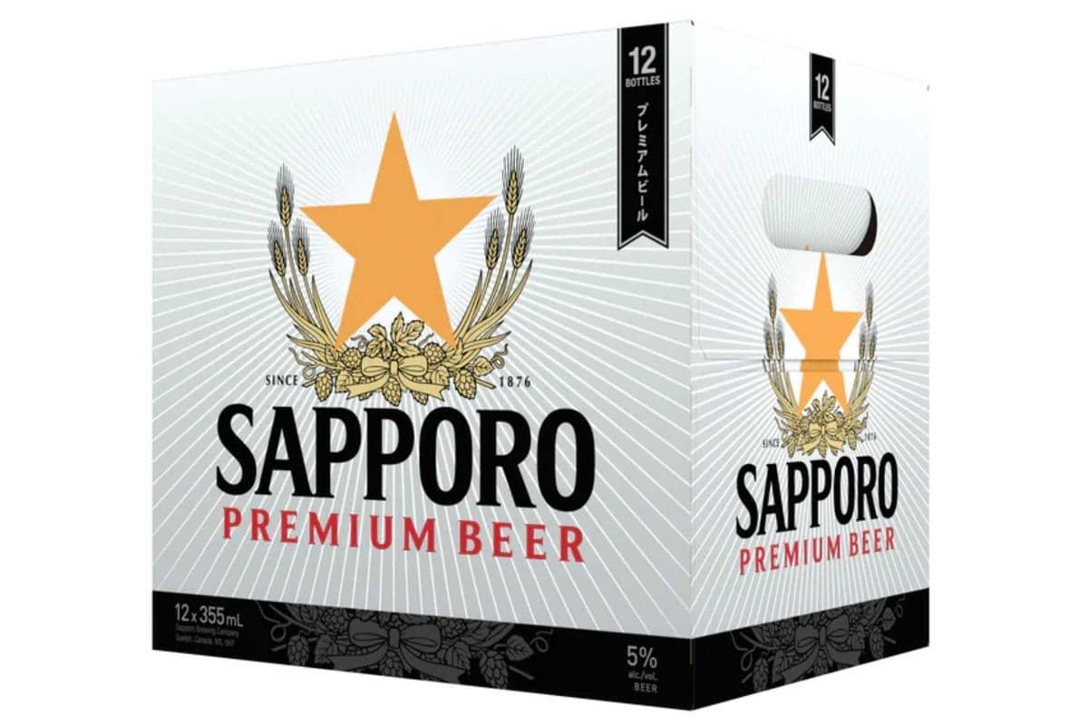 Sapporo Premium Beer (12 x 355 ml Bottles)