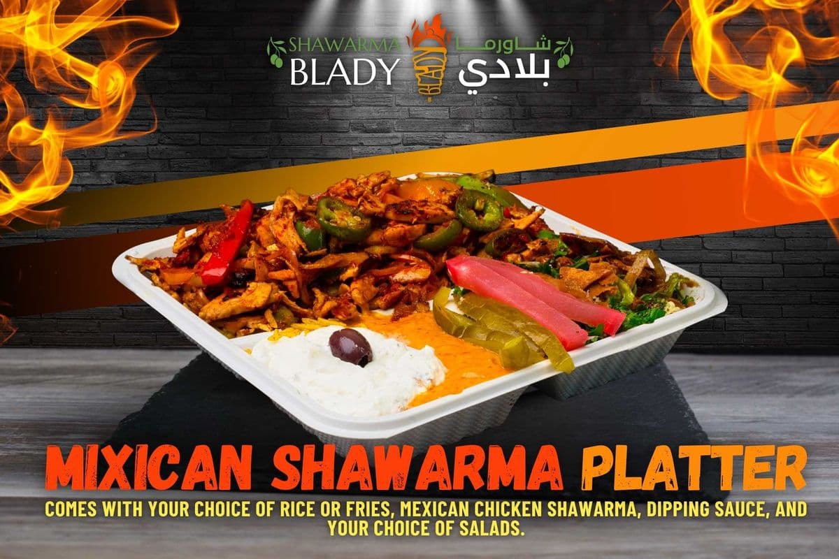 Super Size Mexican Shawarma Platter (Spicy)