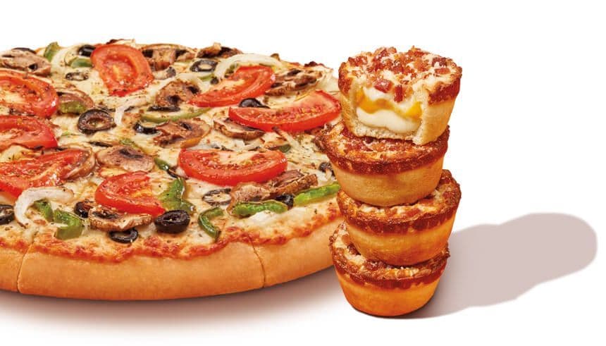 Veggie Pizza with Bacon & Cheese Crazy Puffs Bundle