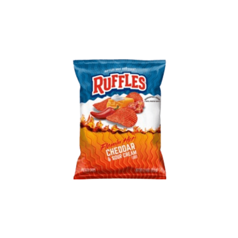 Flamin Hot Cheddar & Sour Cream Ruffles - USA (2.5oz)