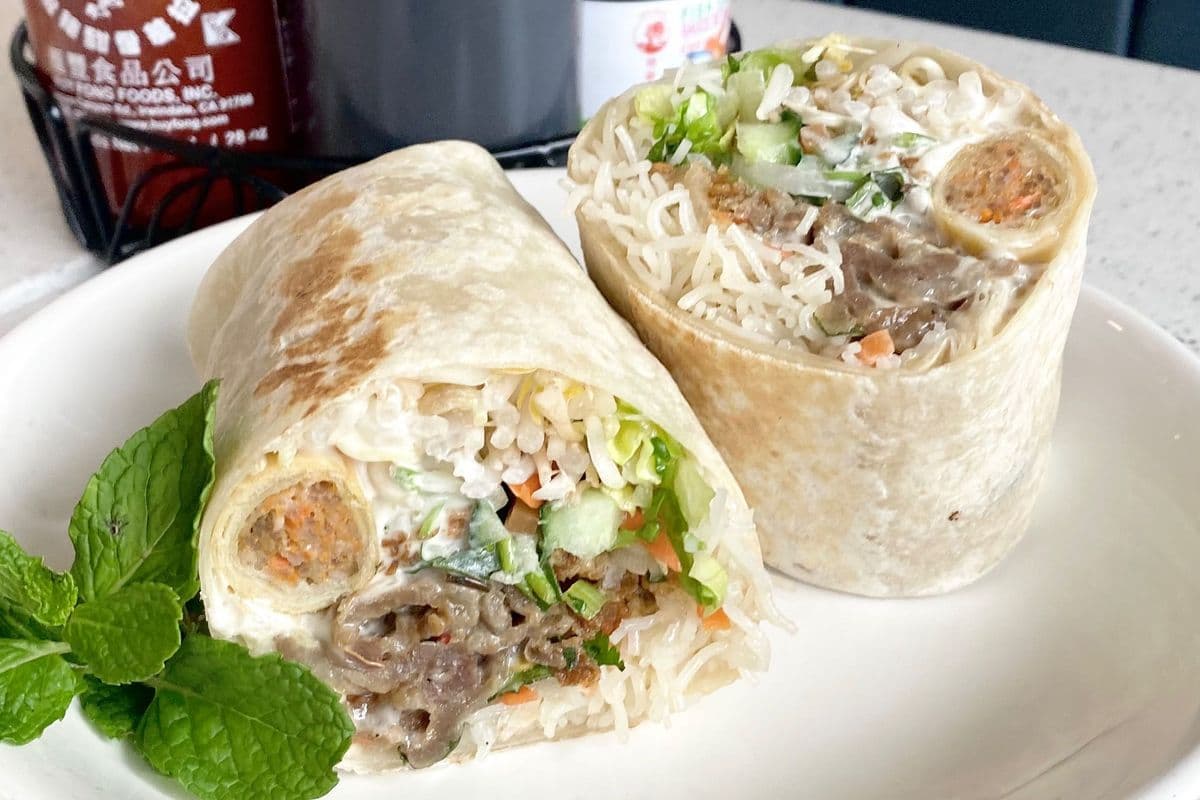 SF2. Bun-Ritto Wrap (Bun Cuon Thit Bo, Thit Ga, and Hoac Thit Heo)