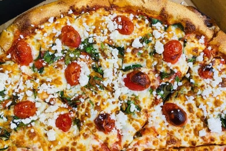 Spinach Tomato Feta Classic Pizza